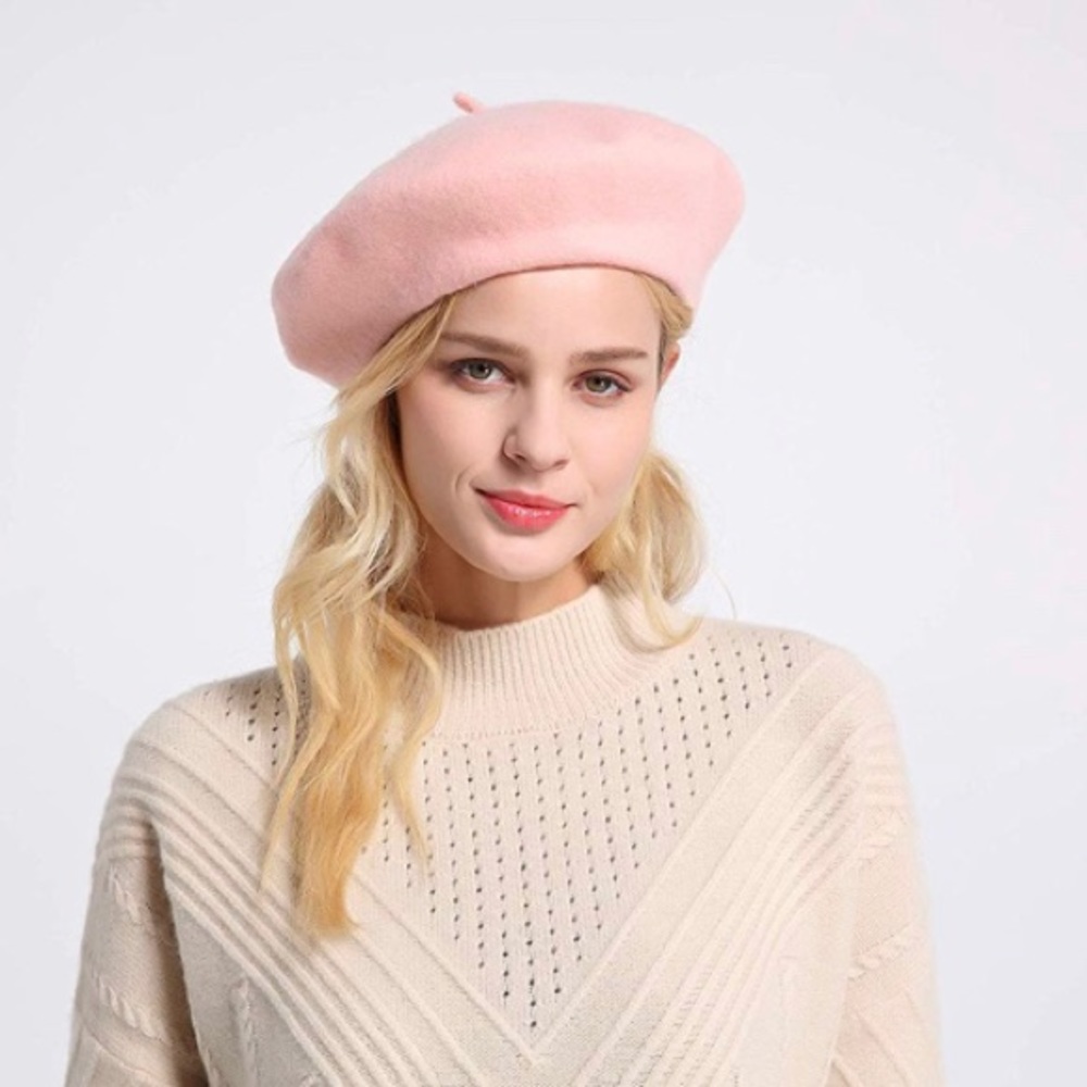 Pink French Wool Beret